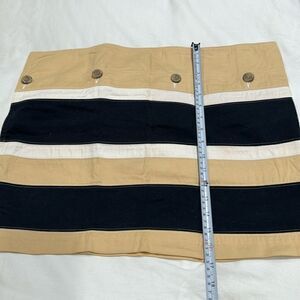 NAUTICA PAIR OF WINDOW VALANCE. YELLOW,WHITE & DARK BLUE.